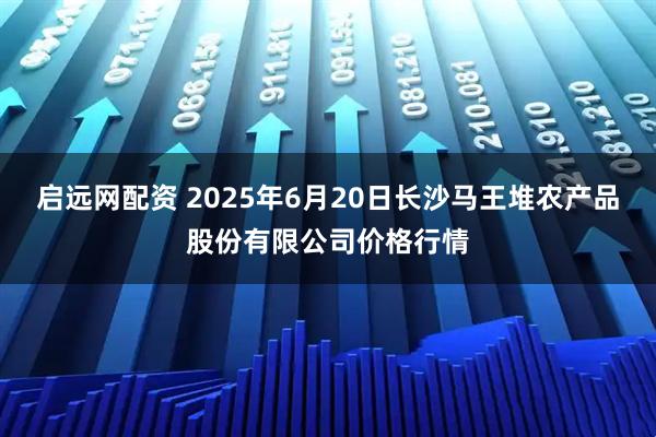 启远网配资 2025年6月20日长沙马王堆农产品股份有限公司价格行情